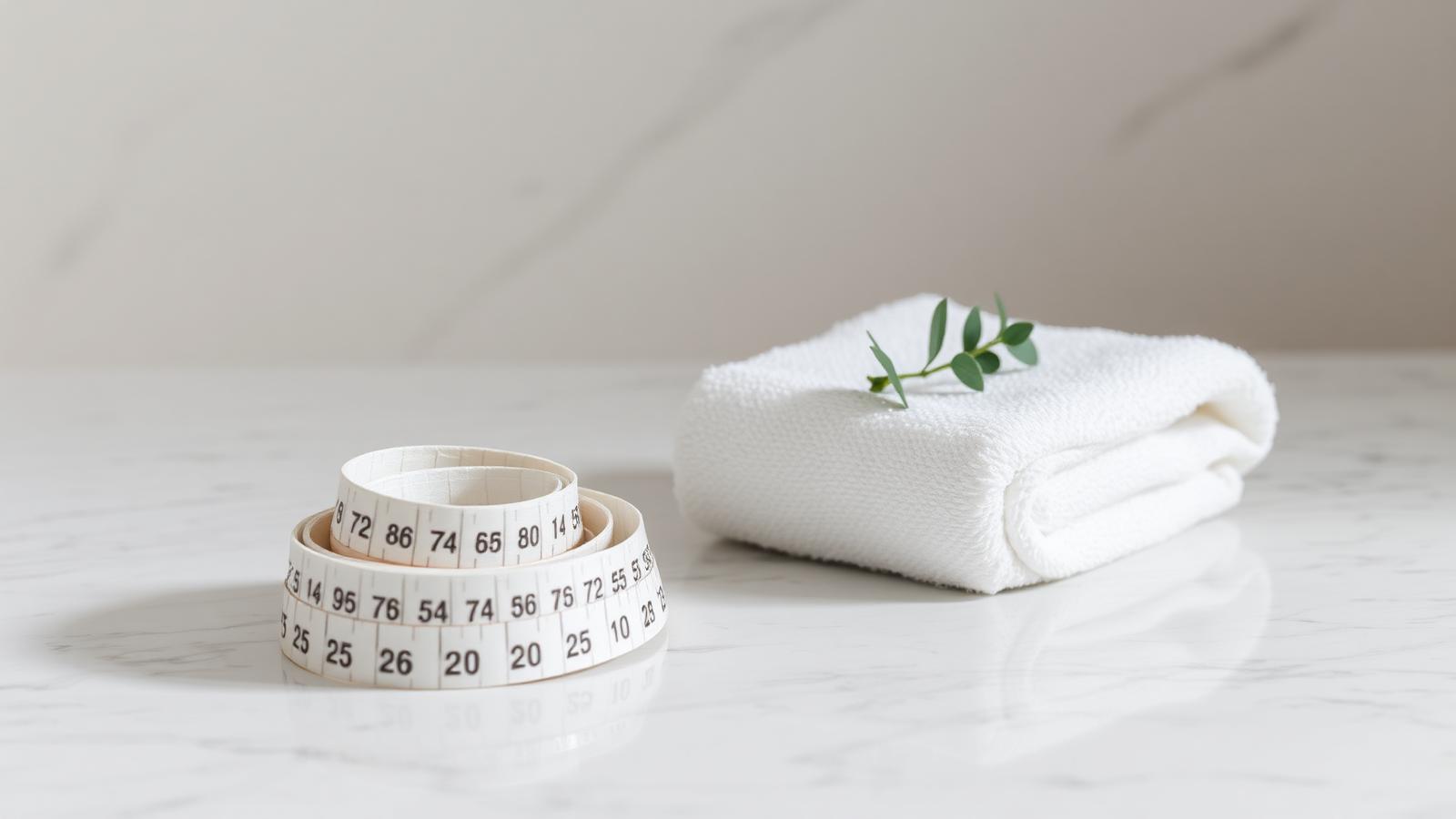Measuring tape and folded towel symbolising inch loss results in London